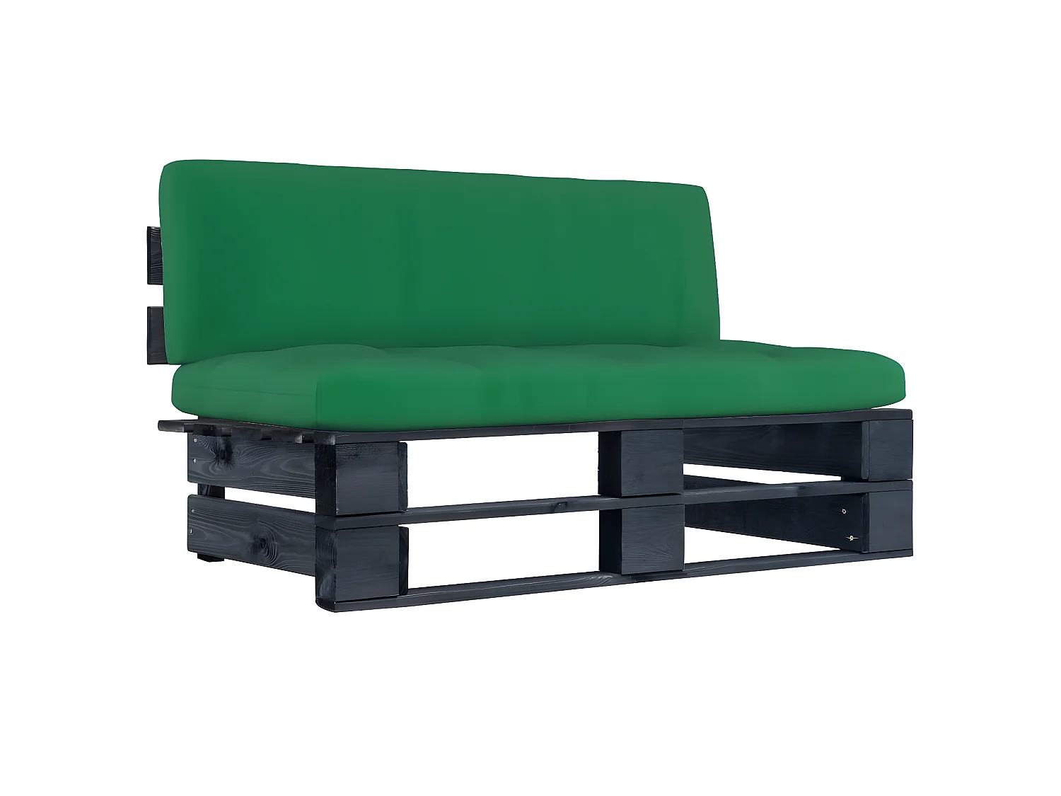 Canapé palette de jardin Noir Bois de pin imprégné PWRS98399