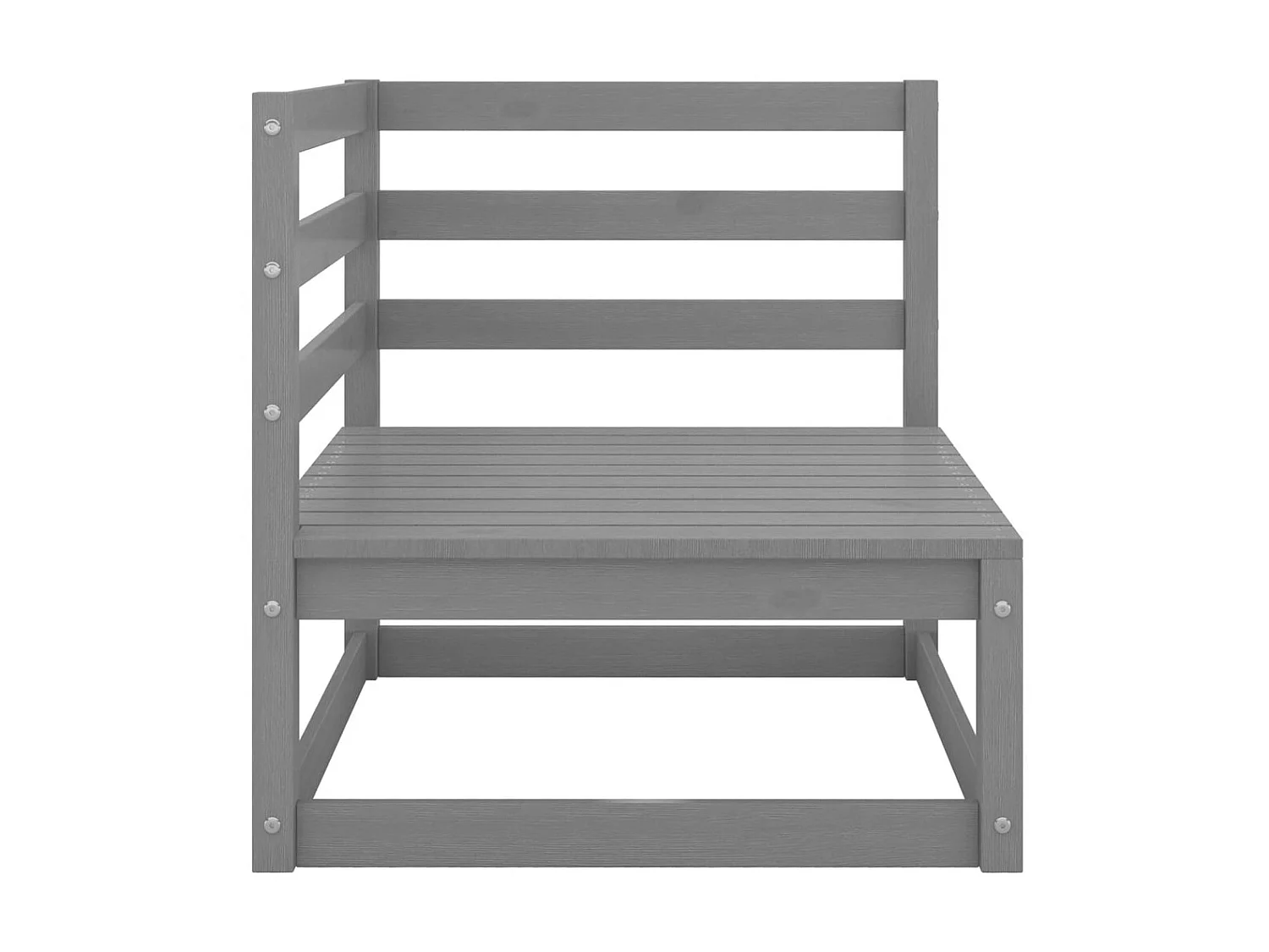 2-tlg. Garten-Sitzgruppe | Garten-Lounge-Set mit Kissen Grau Kiefer Massivholz -GKD510740