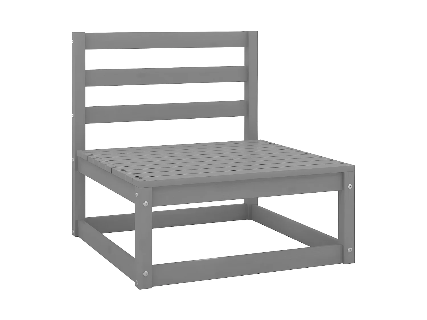 2-tlg. Garten-Sitzgruppe | Garten-Lounge-Set mit Kissen Grau Kiefer Massivholz -GKD907714