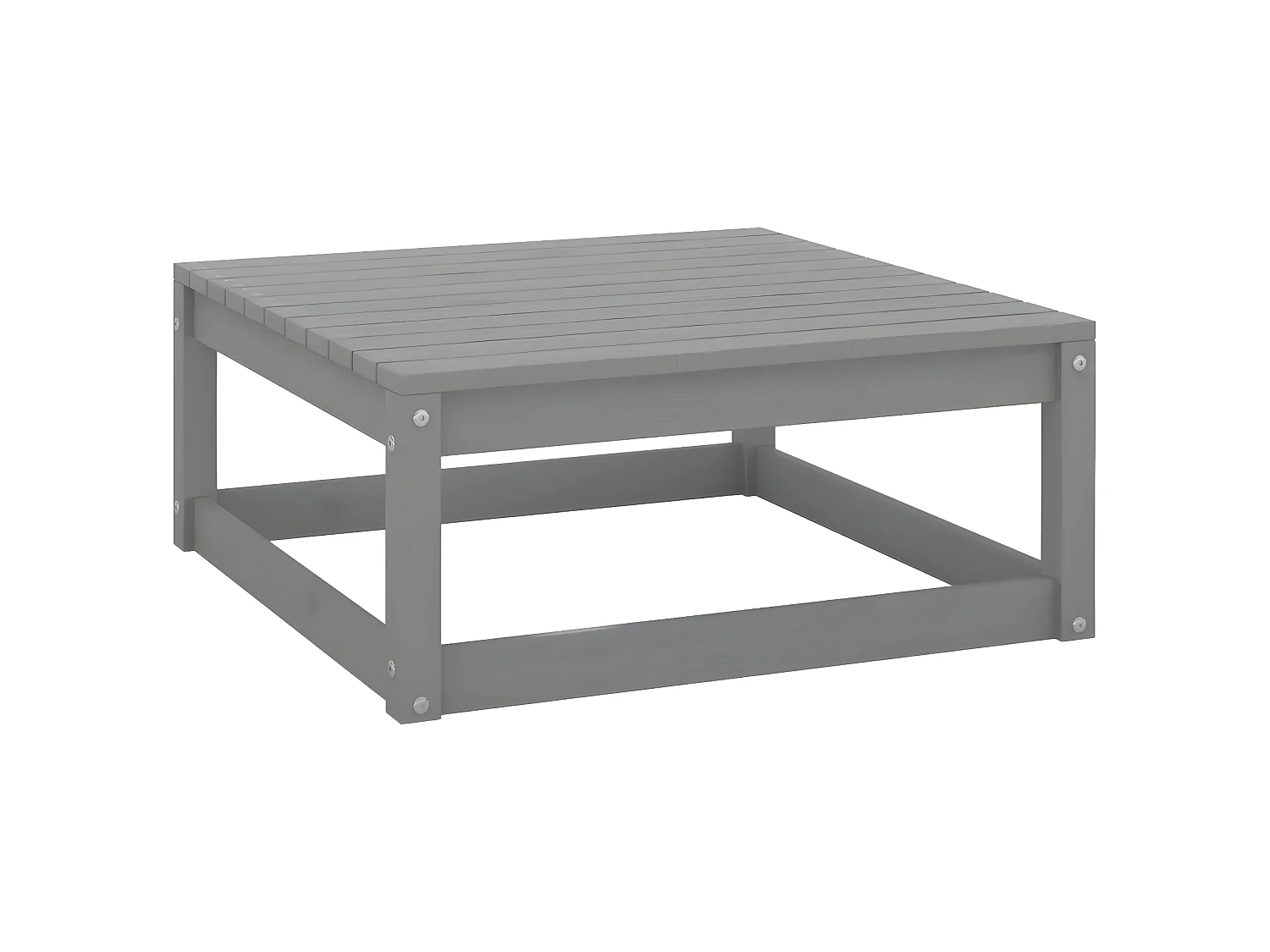 2 pcs conj. lounge de jardim c/ almofadões pinho maciço cinza PT373720