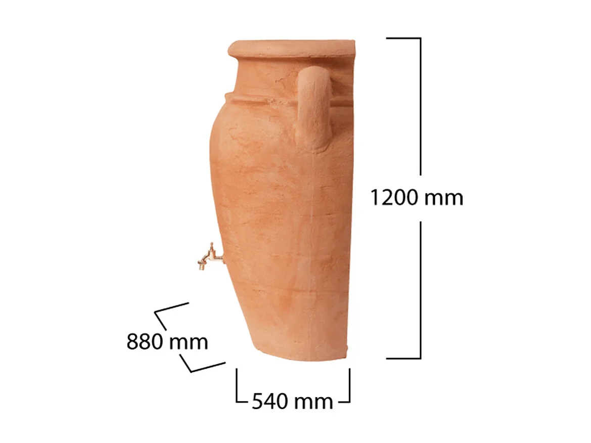 Récupérateur d'eau de pluie Amphore Antik mural 260L - Garantia