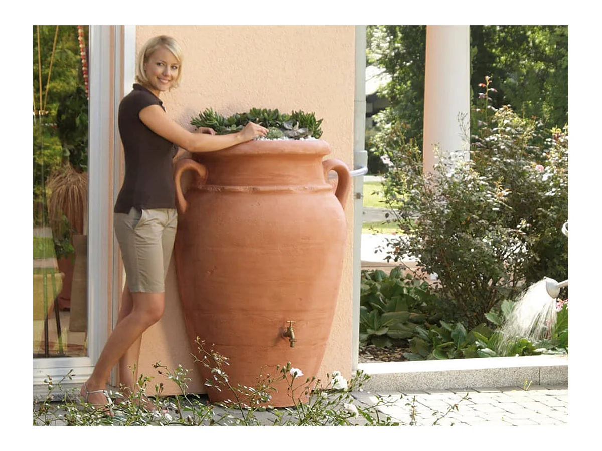 Récupérateur d'eau de pluie Amphore Antik mural 260L - Garantia