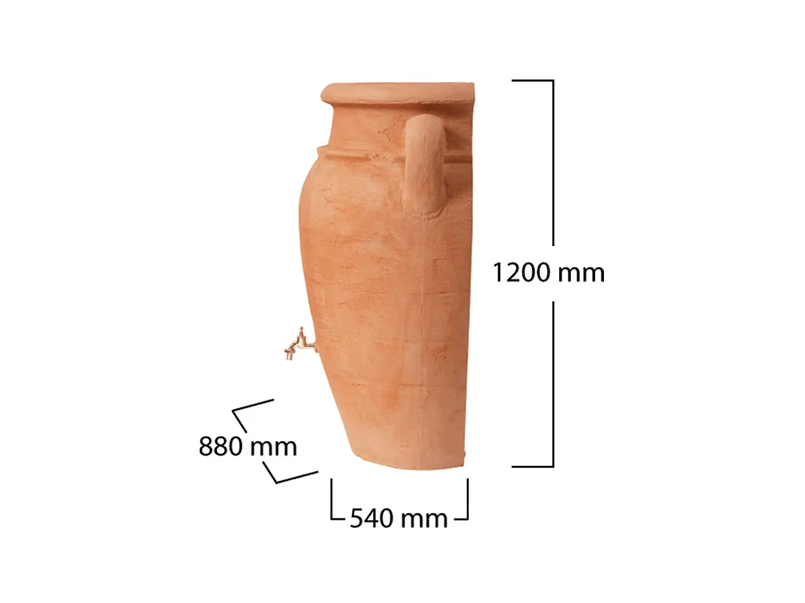 Récupérateur d'eau de pluie Amphore Antik mural 260L - Garantia
