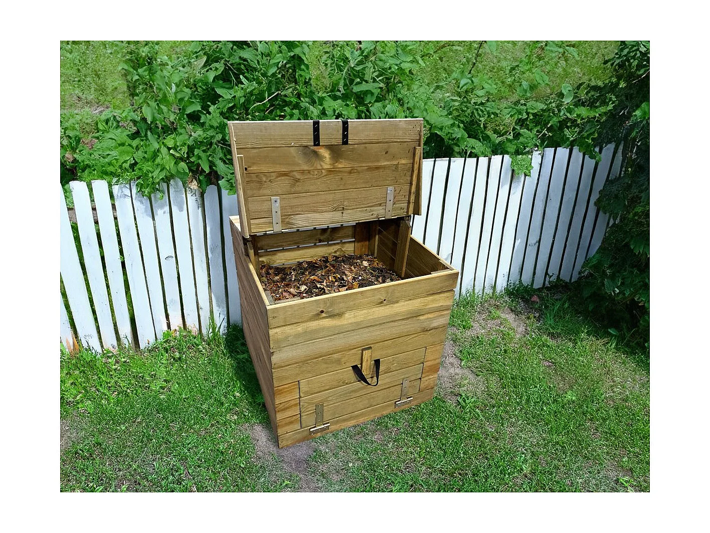 Composteur en bois 500L "Douglas" 80 x 80 x 85 cm