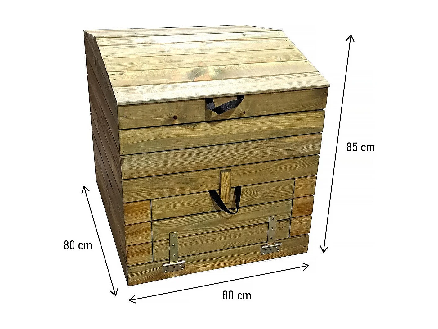 Composteur en bois 500L "Douglas" 80 x 80 x 85 cm