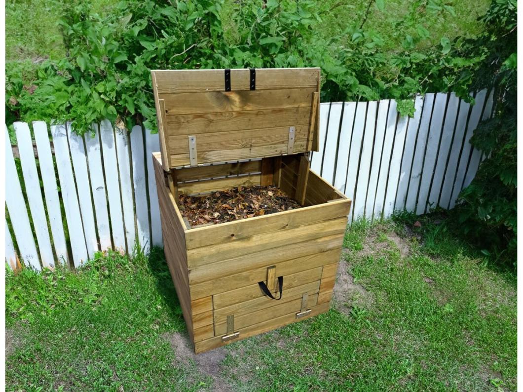Compostiera in legno "Douglas" da 500L per un compostaggio facile ed estetico