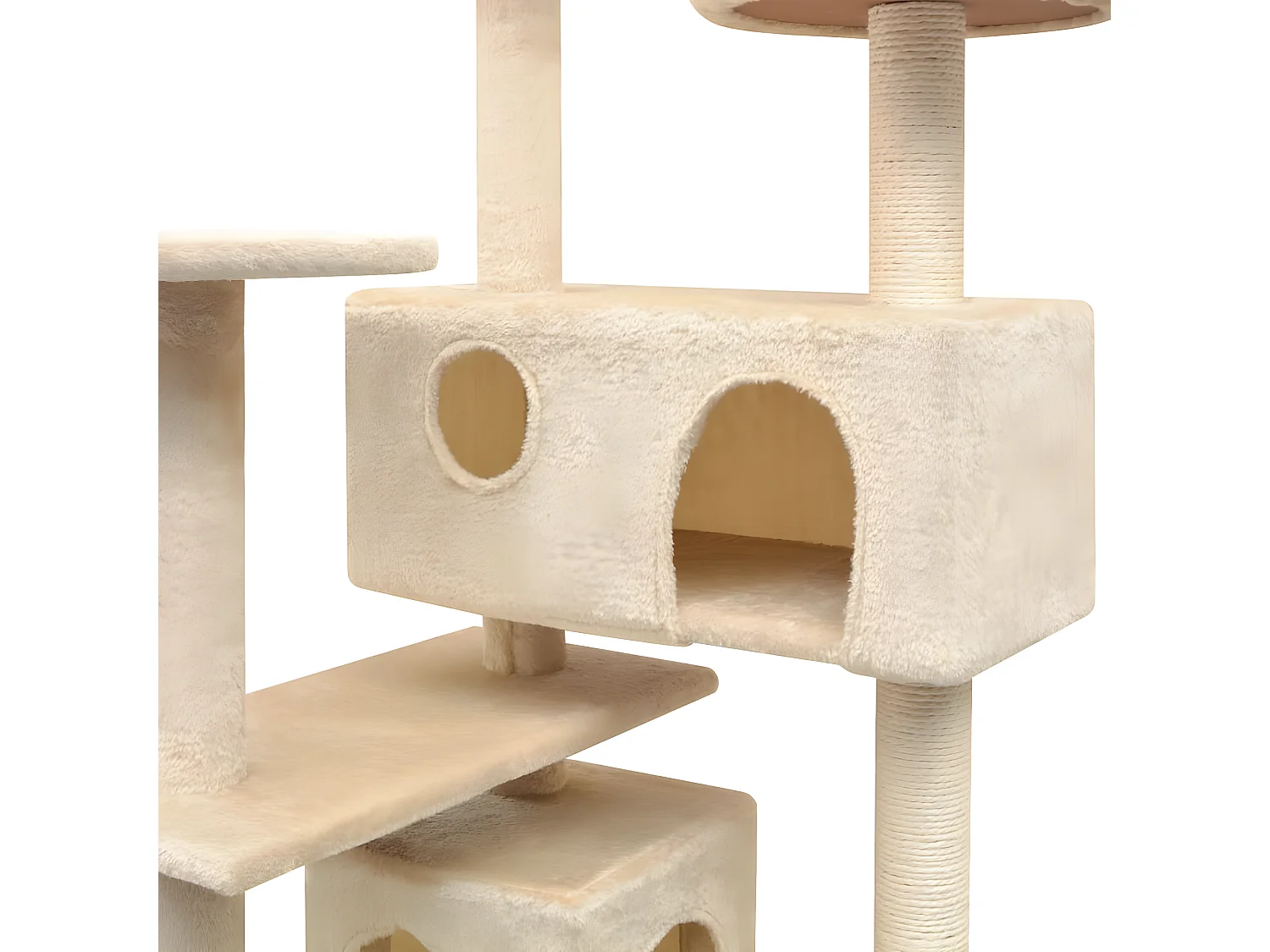 Arbre à chat avec griffoirs en sisal 125 cm Beige OFR76834 BonneVie Meuble