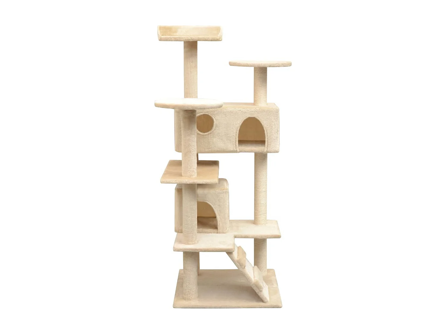 Rascador para gatos con poste rascador de sisal 125 cm beige ES324173