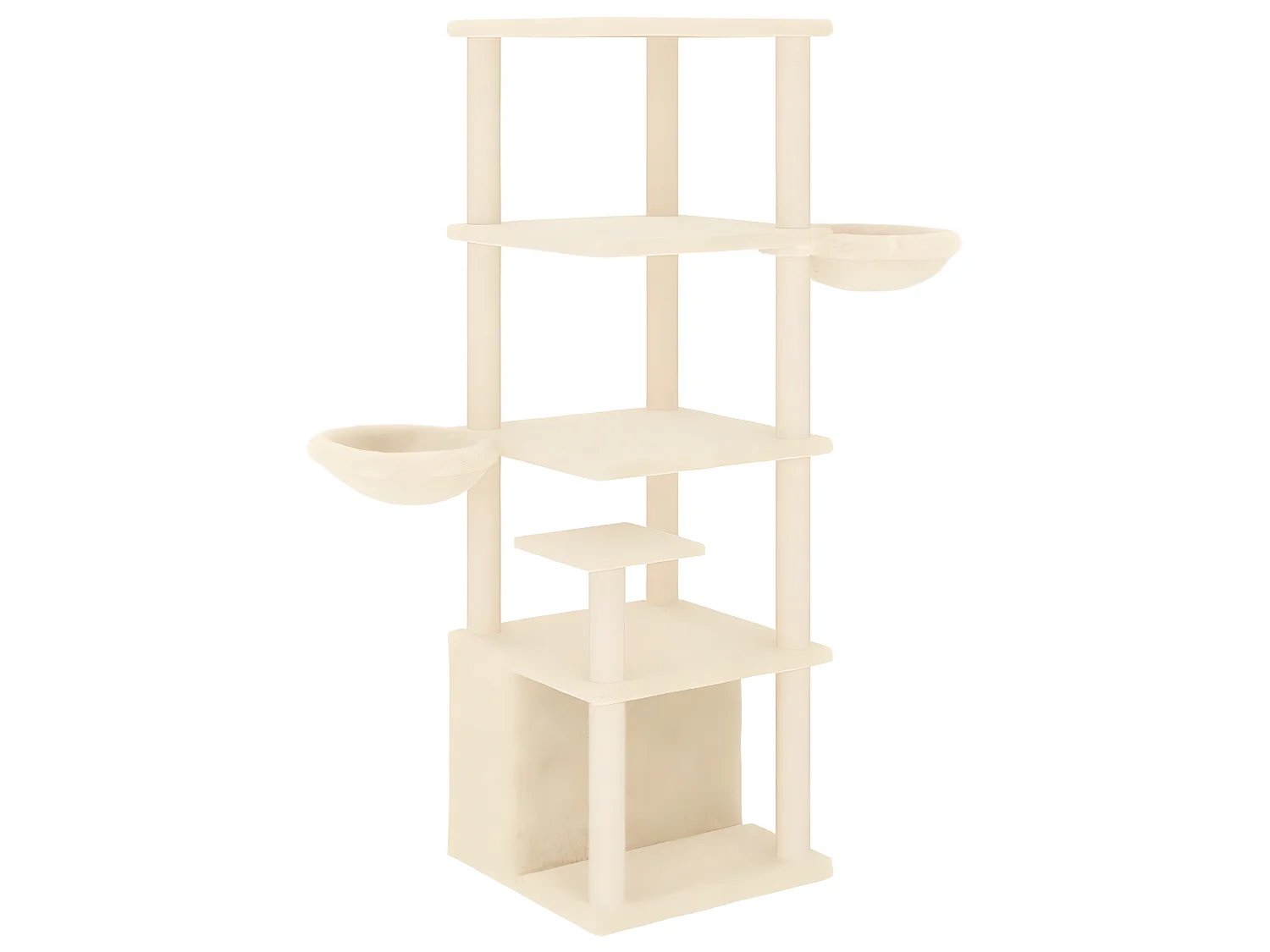 Arbre à chat avec griffoirs en sisal crème 147 cm OFR15750 BonneVie Meuble