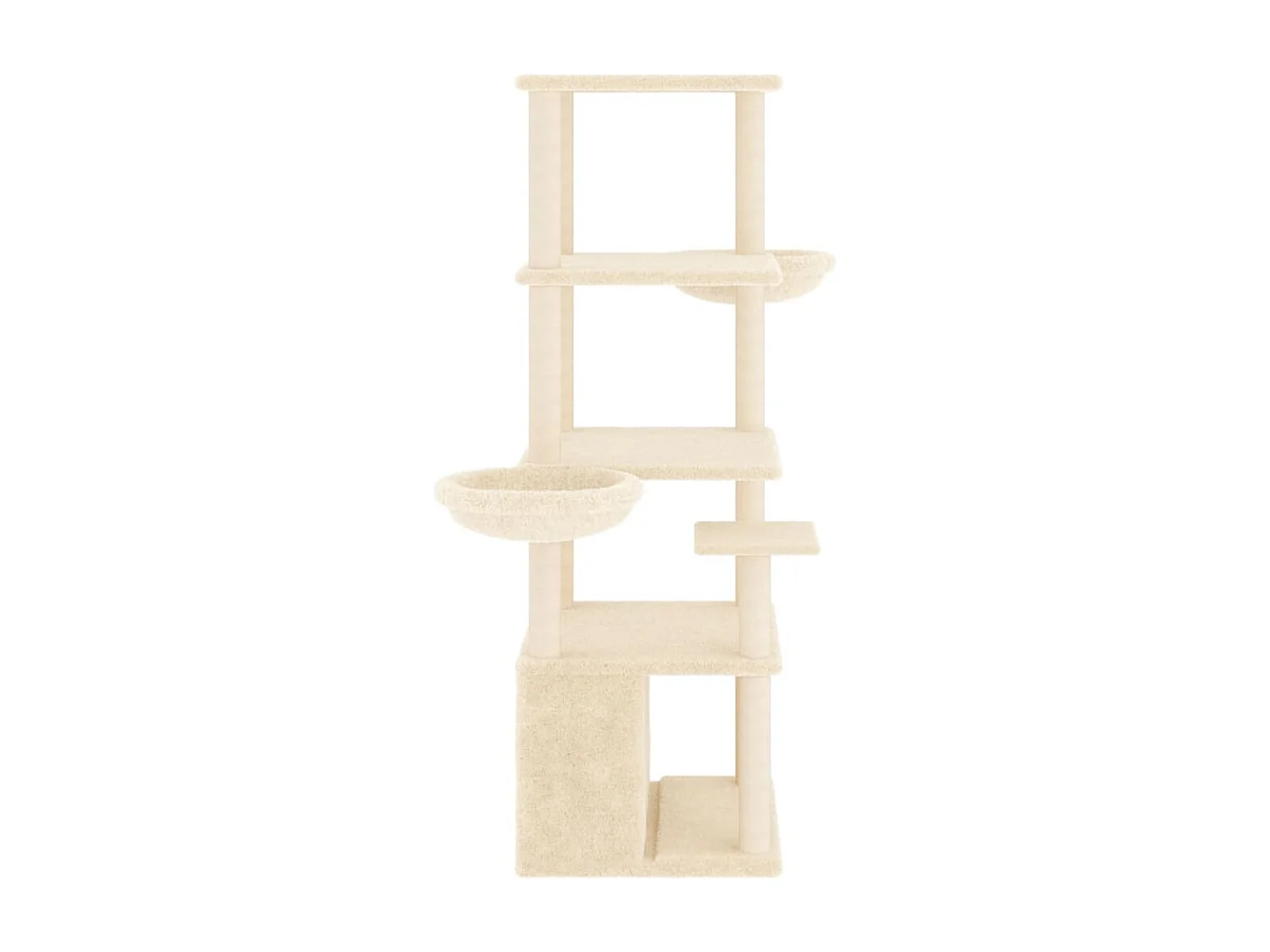 Arbre à chat avec griffoirs en sisal crème 147 cm OFR15750 BonneVie Meuble