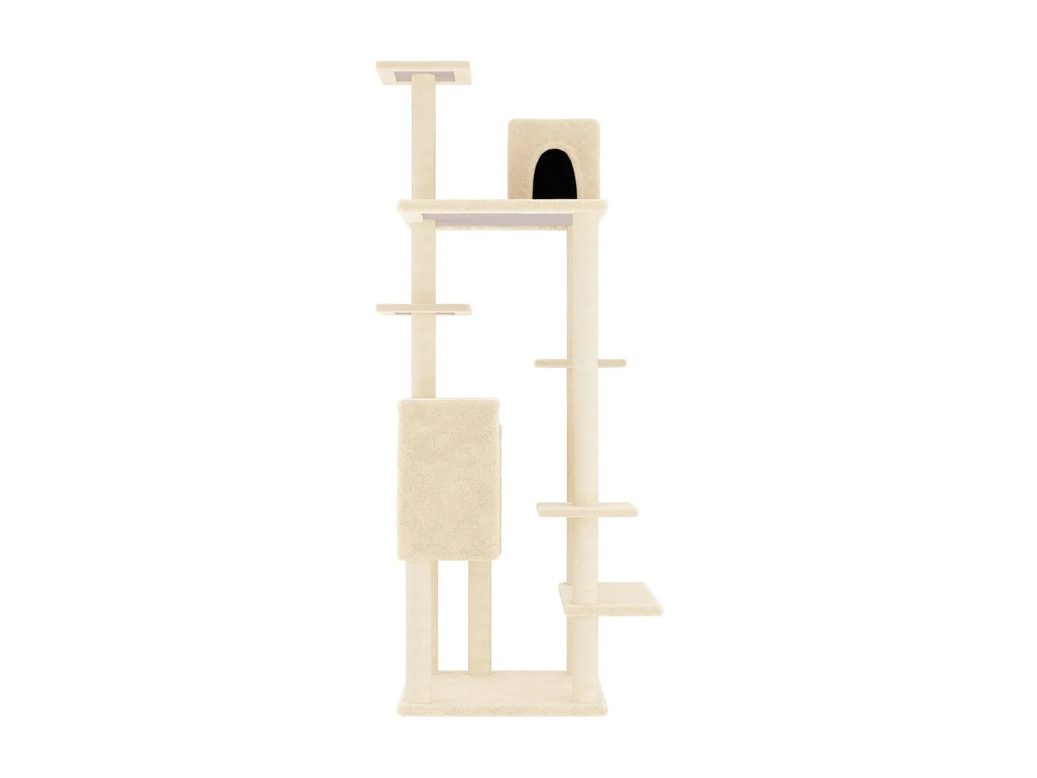 Arbre à chat avec griffoirs en sisal Crème 154 cm OFR68040 BonneVie Meuble