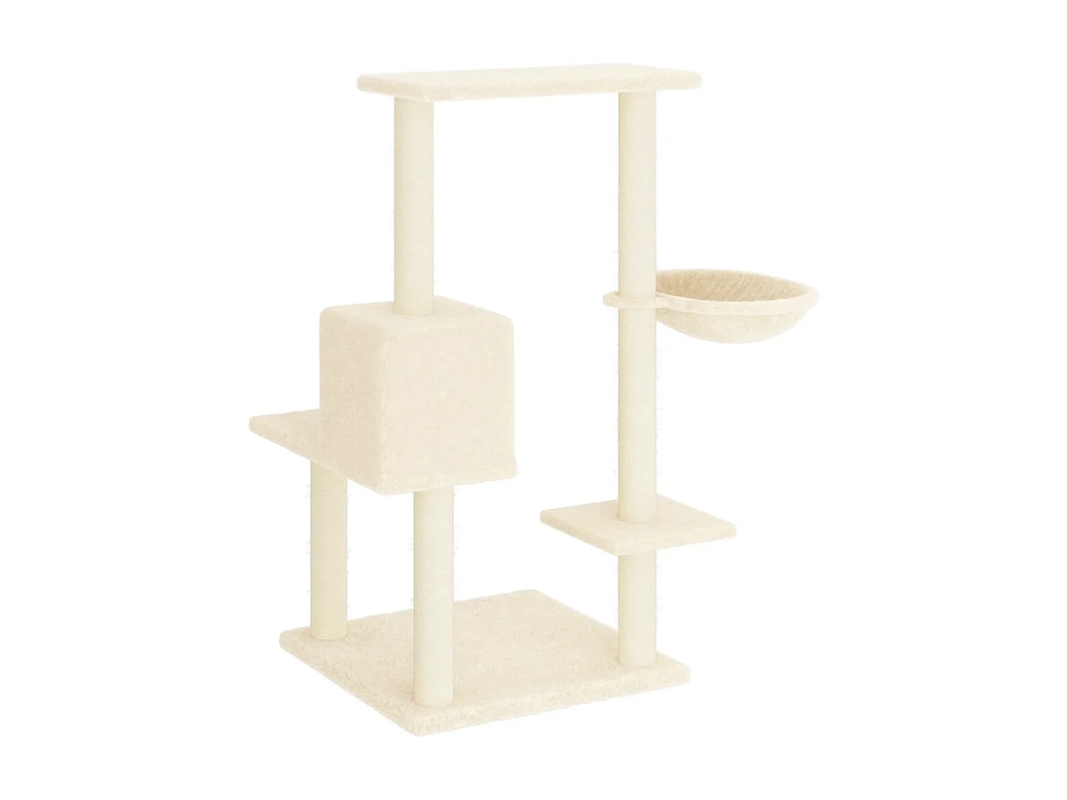 Arbre à chat avec griffoirs en sisal Crème 95 cm OFR95840 BonneVie Meuble