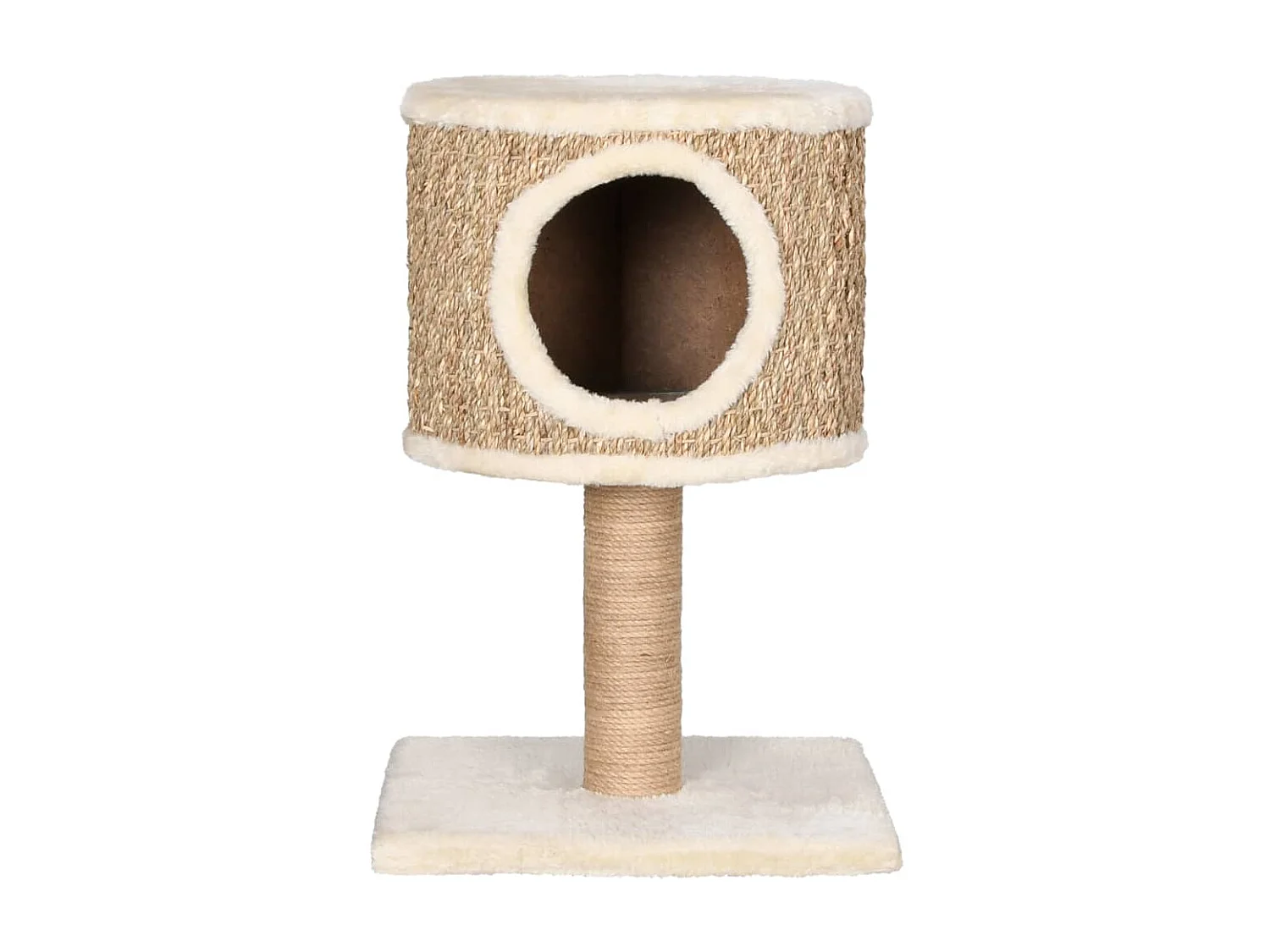 Arbre à chat avec appartement et griffoir 52 cm Herbiers marins OFR32624 BonneVie Meuble