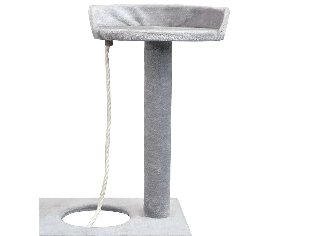 Rascador para gatos con poste rascador de sisal 150 cm gris ES301263