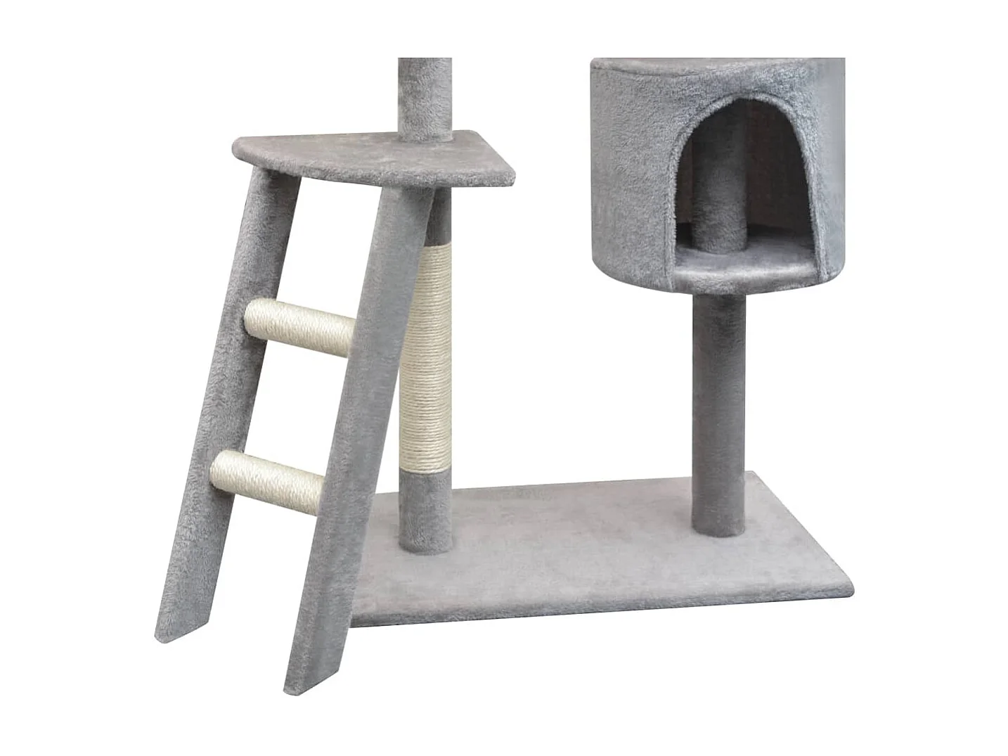 Arbre à chat avec griffoirs en sisal 150 cm Gris OFR47560 BonneVie Meuble