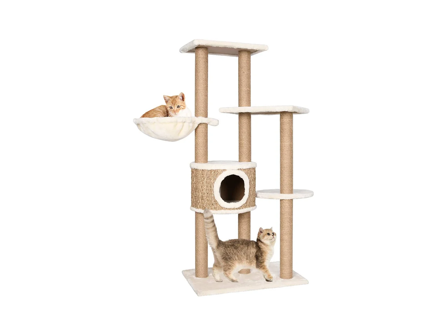 Arbre à chat avec griffoirs 126 cm Herbiers marins OFR47932 BonneVie Meuble