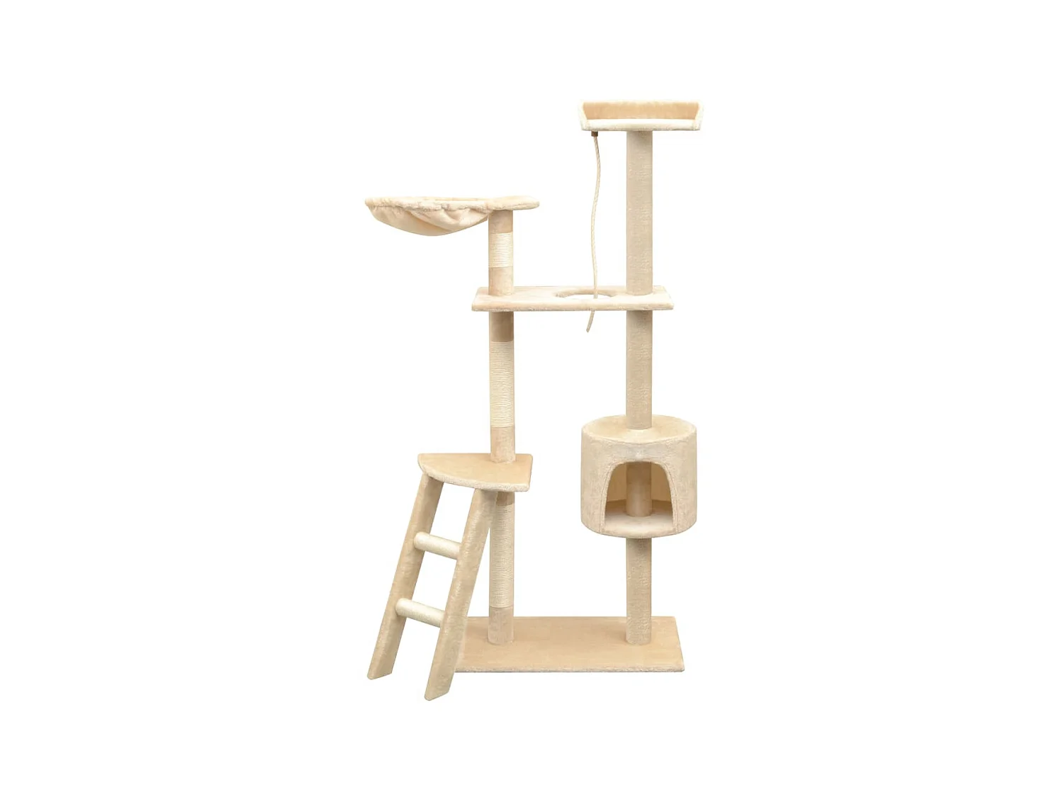 Arbre à chat avec griffoirs en sisal 150 cm Beige OFR79988 BonneVie Meuble