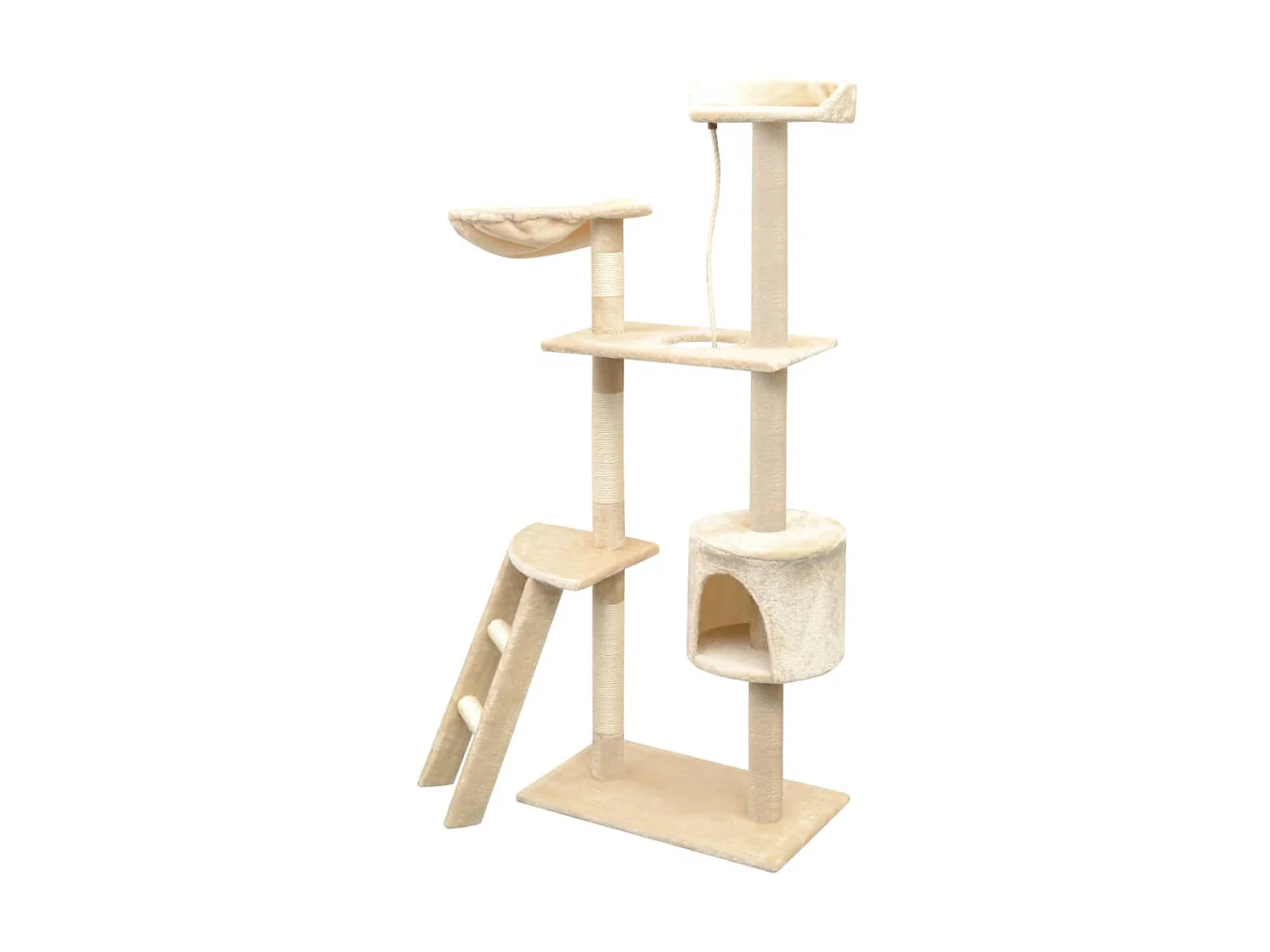 Arbre à chat avec griffoirs en sisal 150 cm Beige OFR79988 BonneVie Meuble