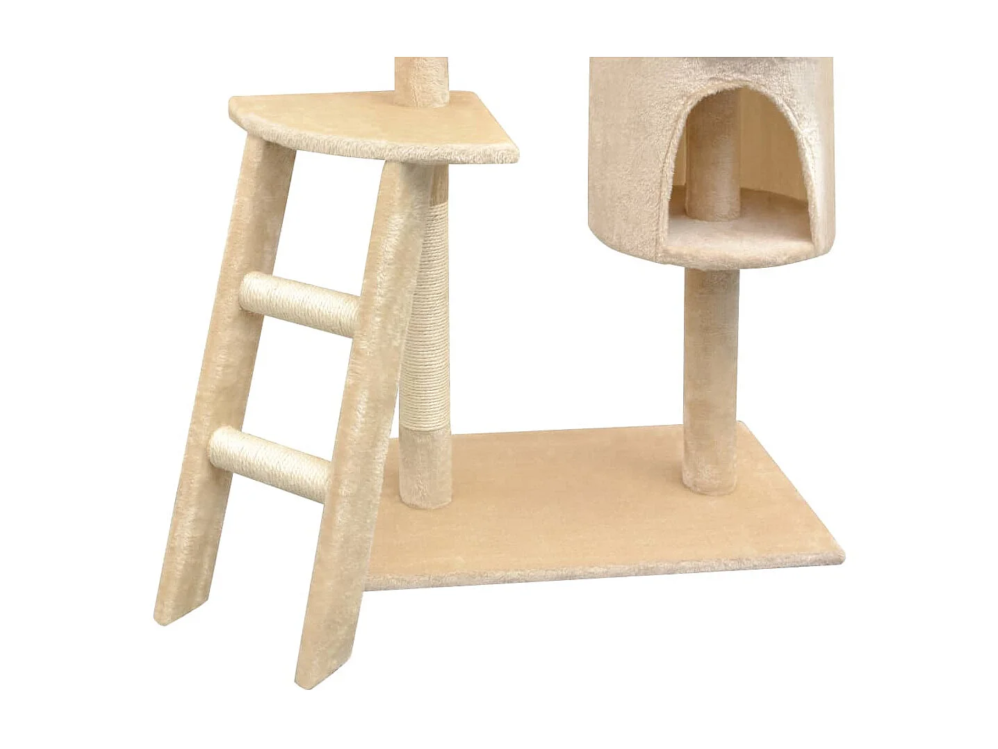 Arbre à chat avec griffoirs en sisal 150 cm Beige OFR79988 BonneVie Meuble