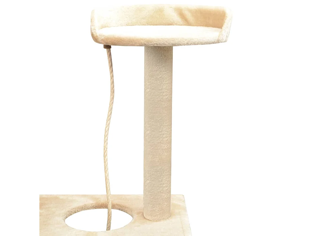 Arbre à chat avec griffoirs en sisal 150 cm Beige OFR79988 BonneVie Meuble