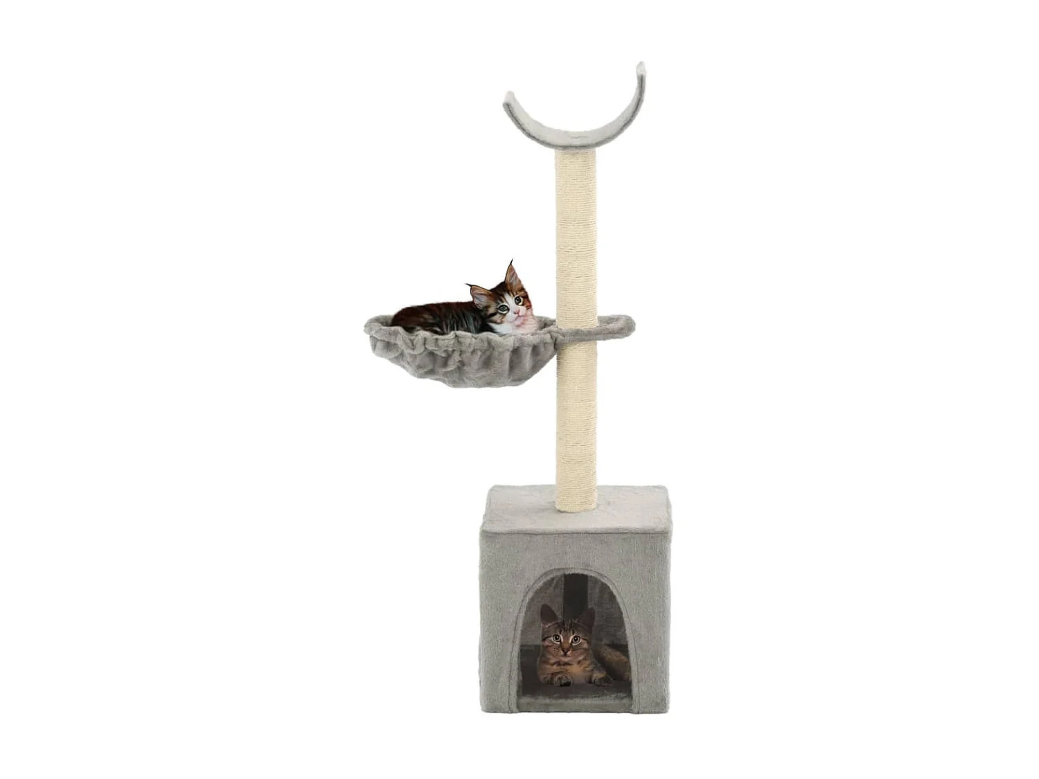 Arbre à chat avec griffoirs en sisal 105 cm Gris OFR71907 BonneVie Meuble