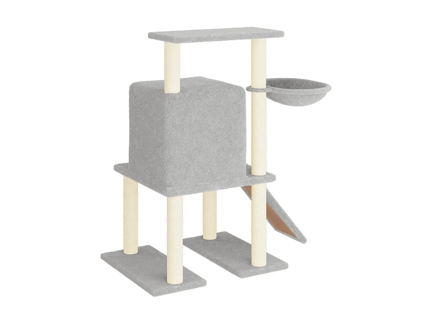 Arbre à chat avec griffoirs en sisal Gris clair 96,5 cm OFR92170 BonneVie Meuble