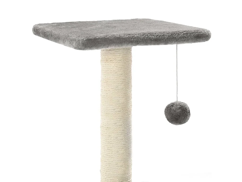 Árvore com postes arranhadores sisal 65 cm cinzento PT679229