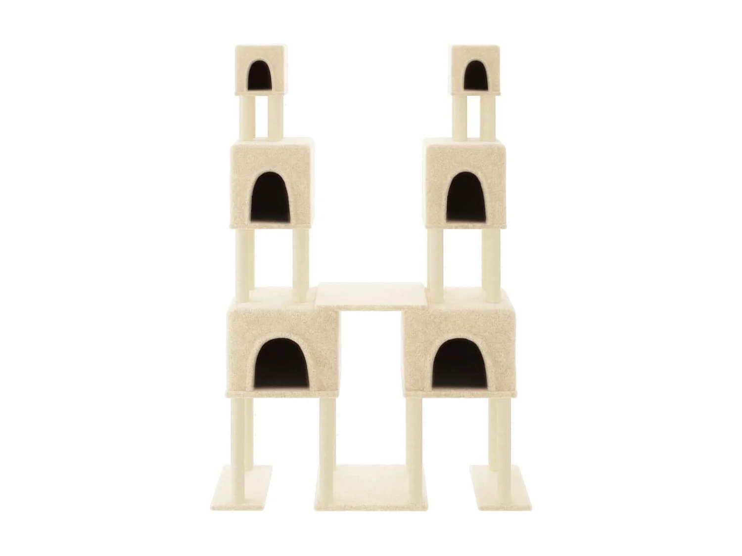 Arbre à chat avec griffoirs en sisal Crème 199 cm OFR12824 BonneVie Meuble