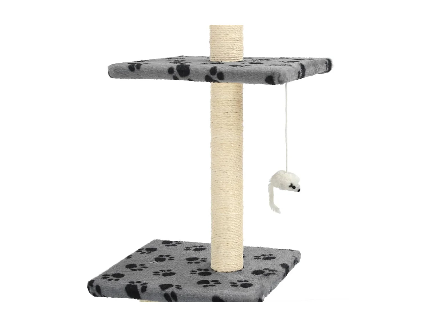 Arbre à chat avec griffoirs en sisal 260 cm Gris Motif pattes OFR23075 BonneVie Meuble