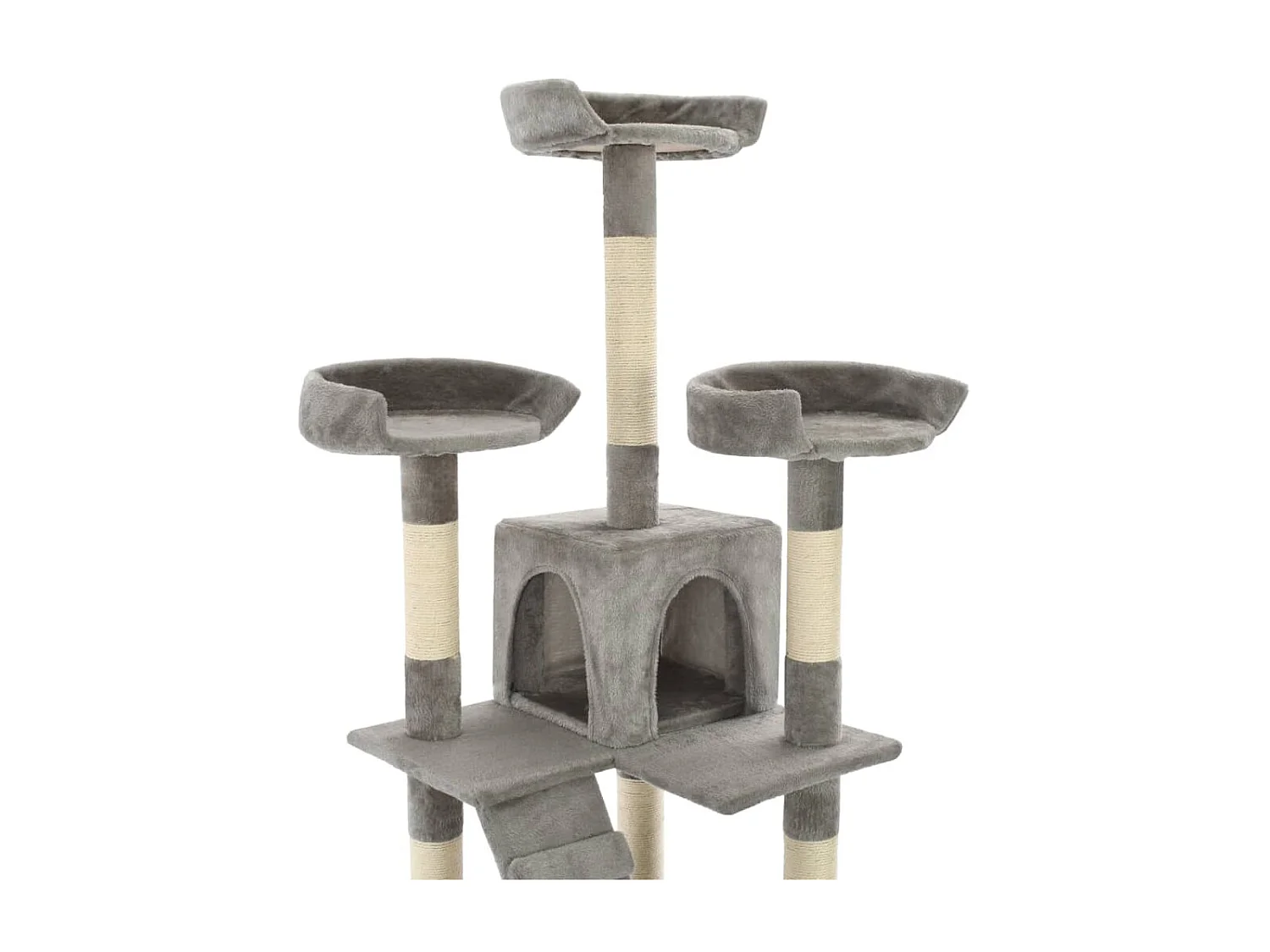 Arbre à chat avec griffoirs en sisal 170 cm Gris OFR54315 BonneVie Meuble