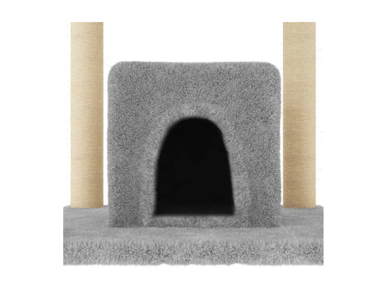 Arbre à chat avec griffoirs en sisal Gris clair 154 cm OFR63399 BonneVie Meuble