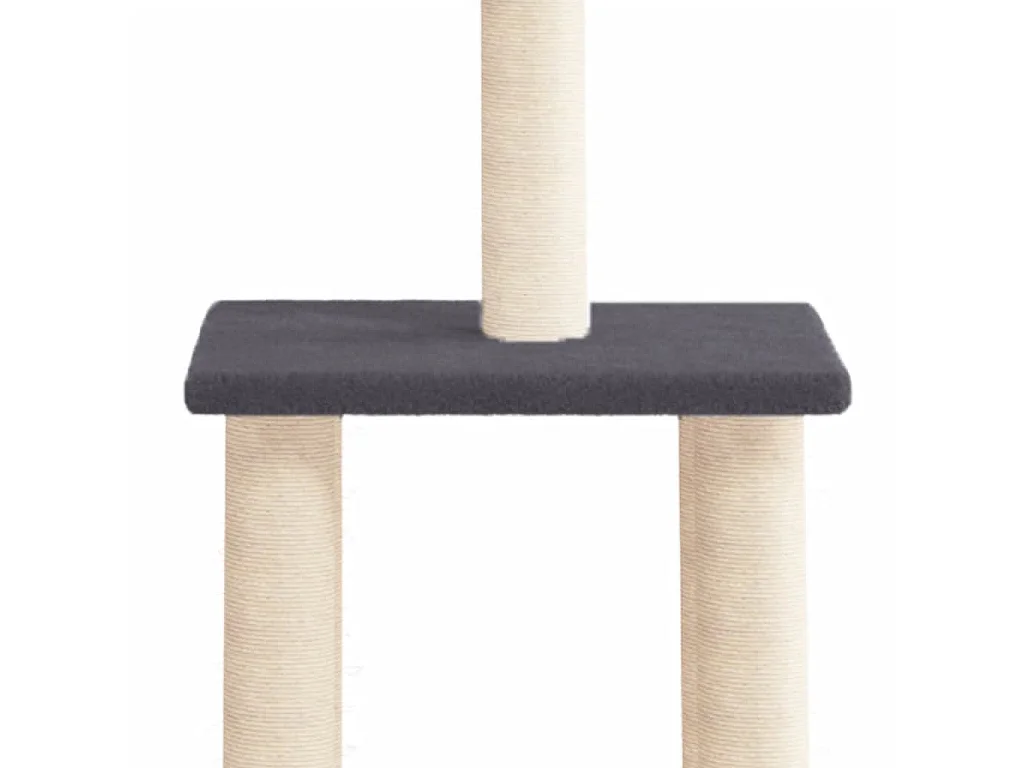 Arbre à chat avec griffoirs en sisal gris foncé 85,5 cm OFR84828 BonneVie Meuble
