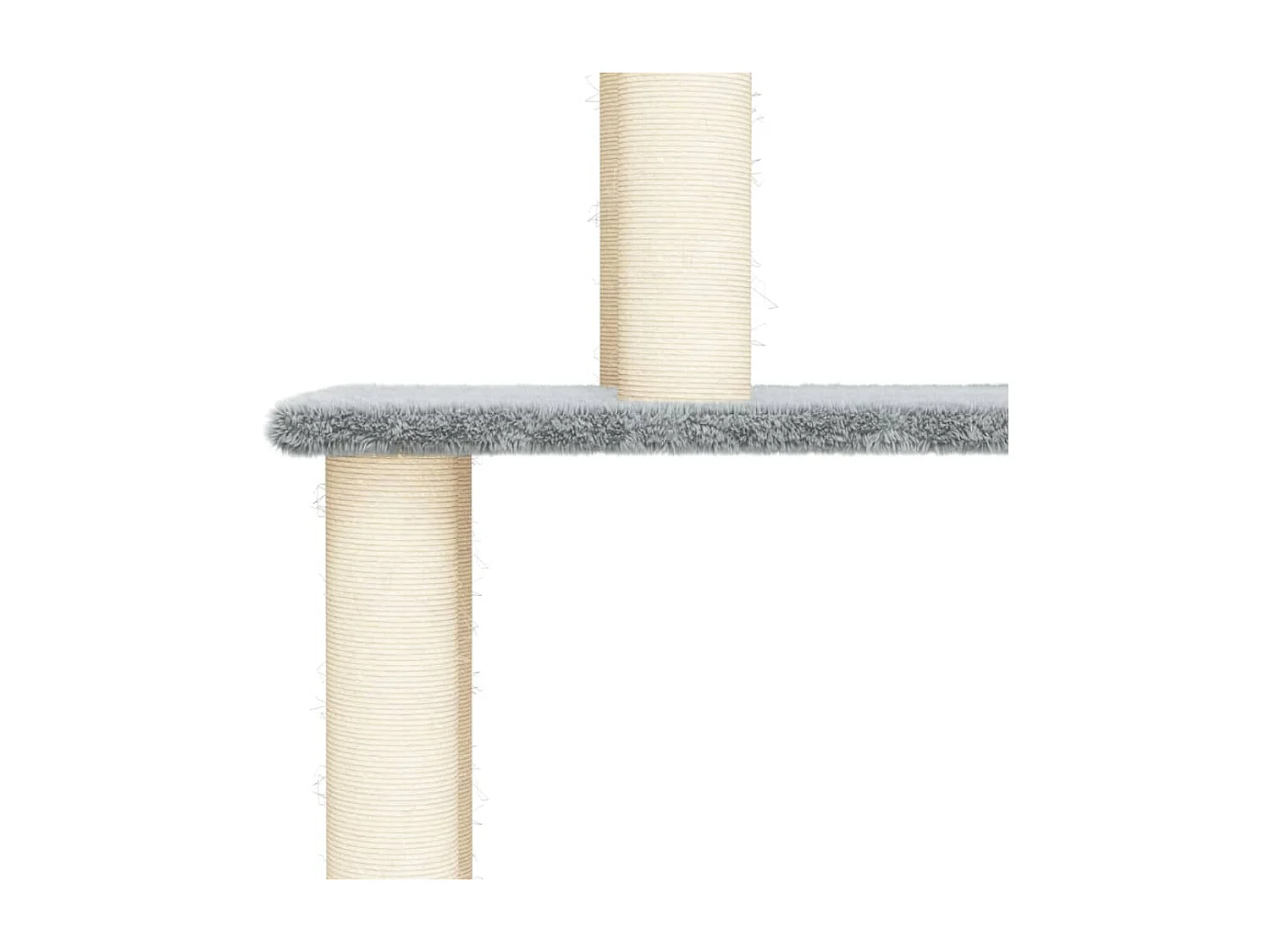 Rascador para gatos con postes de sisal gris claro 183 cm ES349020