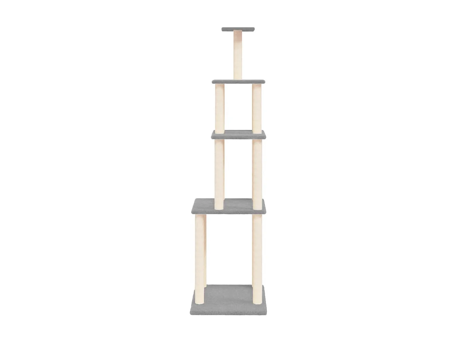 Arbre à chat avec griffoirs en sisal gris clair 183 cm OFR94109 BonneVie Meuble