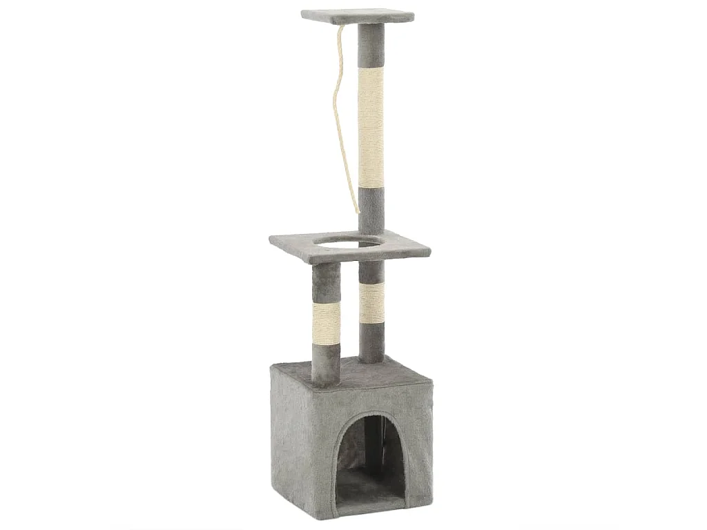 Arbre à chat avec griffoirs en sisal 109 cm Gris OFR23162 BonneVie Meuble