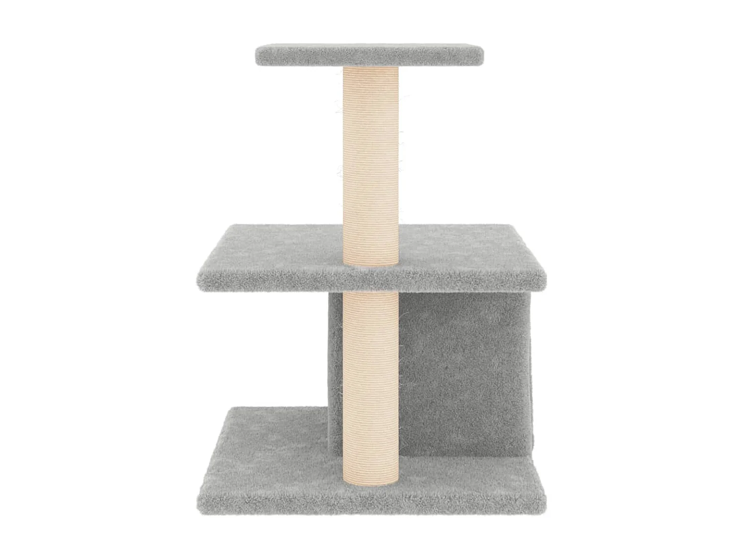 Árvore p/ gatos c/ postes arranhadores sisal 48 cm cinza-claro PT289509