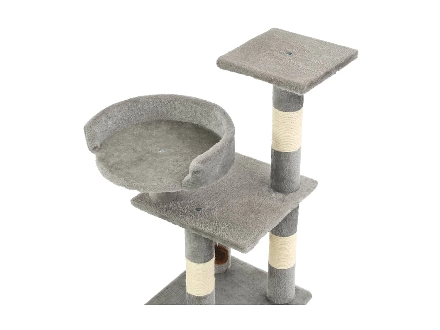 Árvore com postes arranhadores sisal 65 cm cinzento PT656197