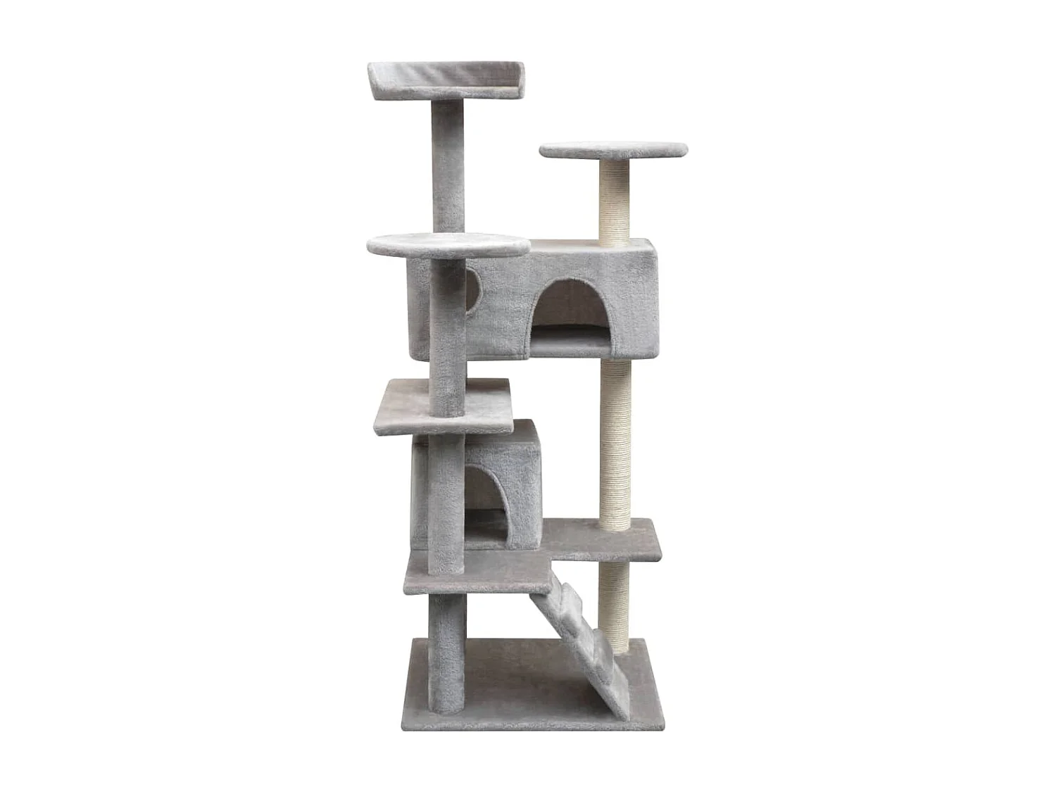 Árvore para gatos c/ postes arranhadores sisal 125 cm cinzento PT718818
