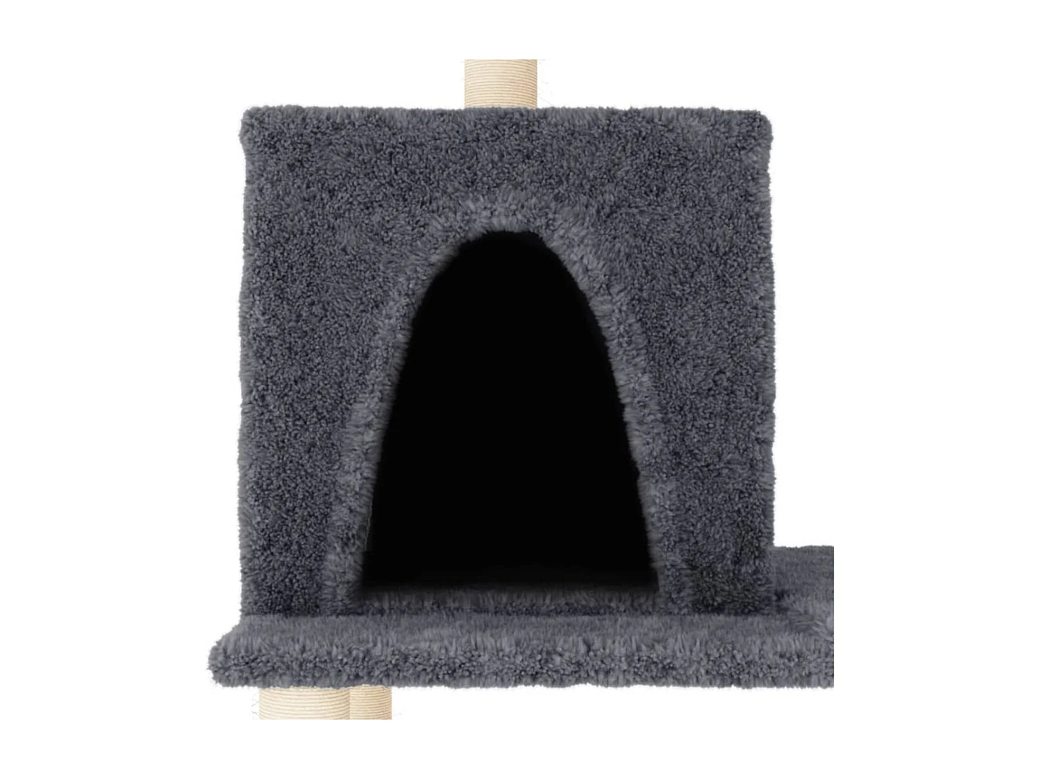 Árvore p/ gatos c/ postes arranhadores sisal 167cm cinza-escuro PT769253