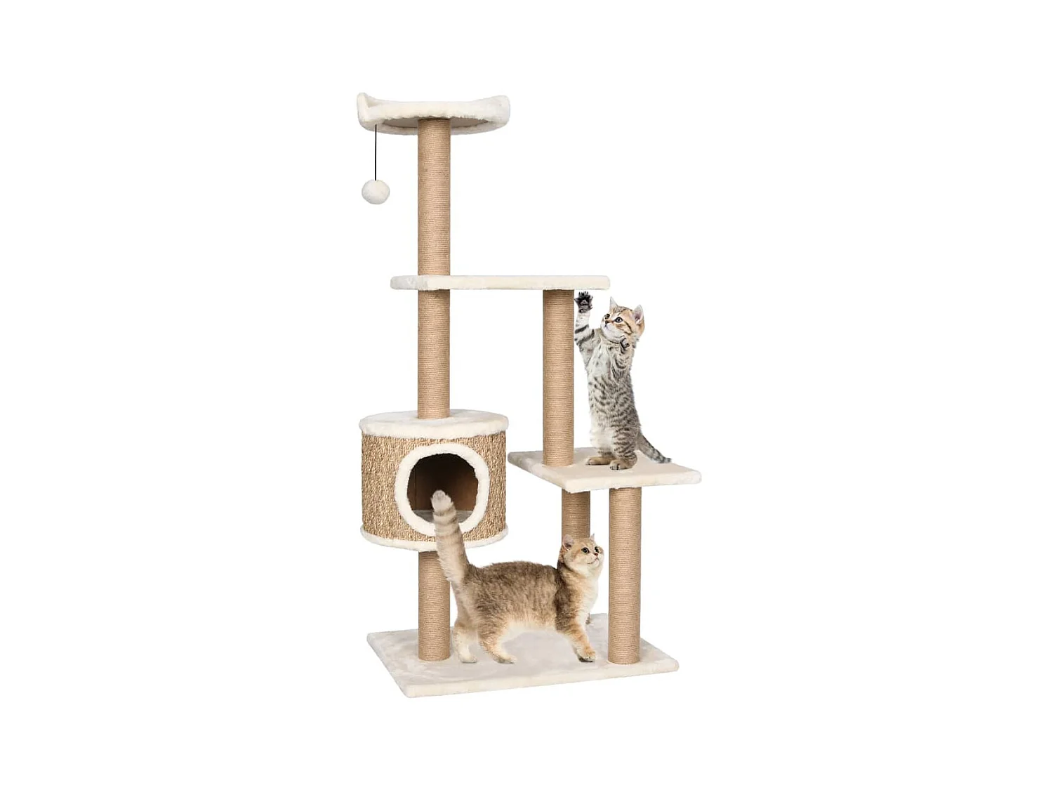 Arbre à chat avec griffoirs 123 cm Herbiers marins OFR25147 BonneVie Meuble