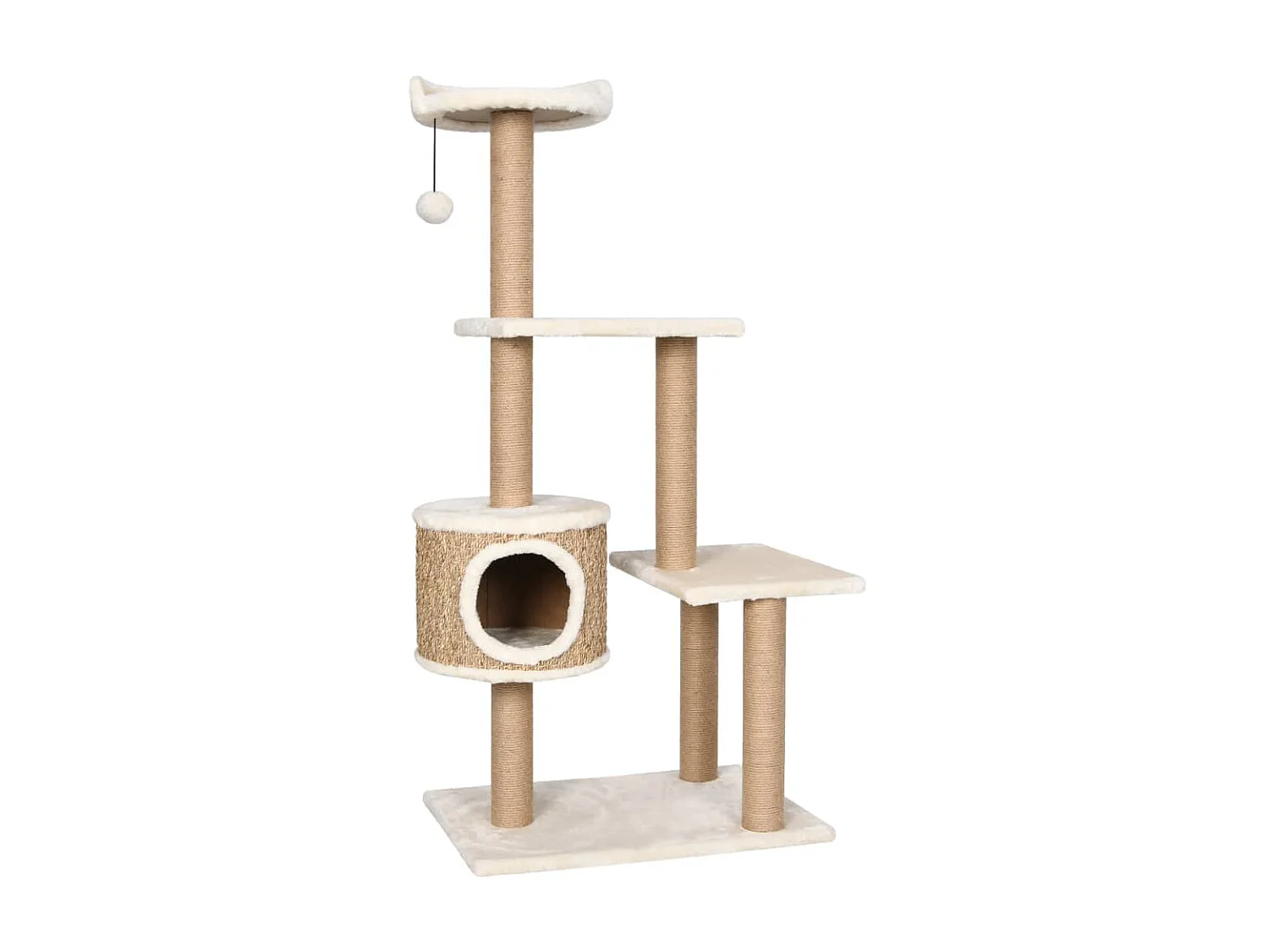 Arbre à chat avec griffoirs 123 cm Herbiers marins OFR25147 BonneVie Meuble