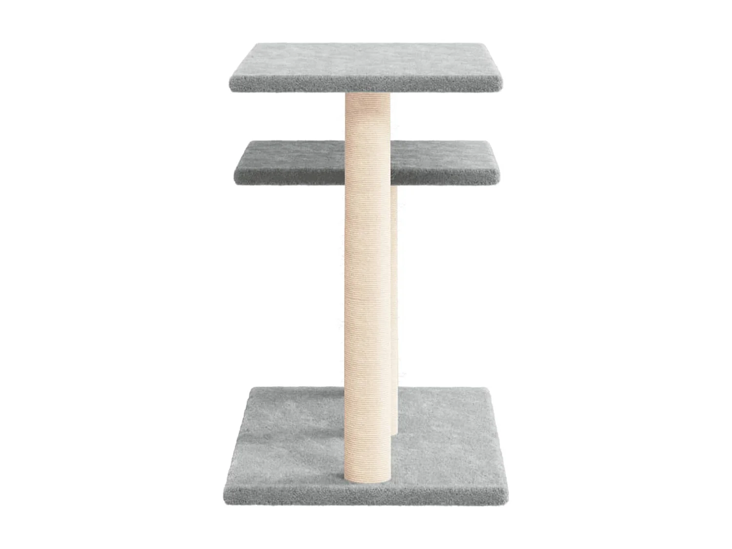 Postes arranhadores p/ gatos com plataformas 62,5cm cinza-claro PT147971