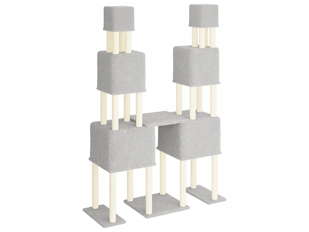 Arbre à chat avec griffoirs en sisal Gris clair 199 cm OFR79255 BonneVie Meuble