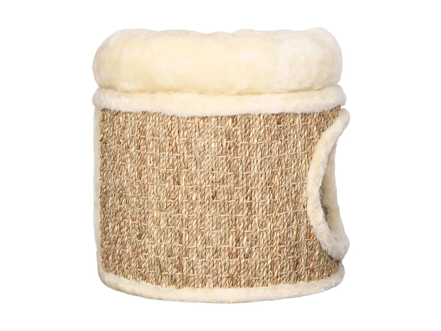 Casita para gatos de lujo con cojín hierba marina 33 cm ES241397