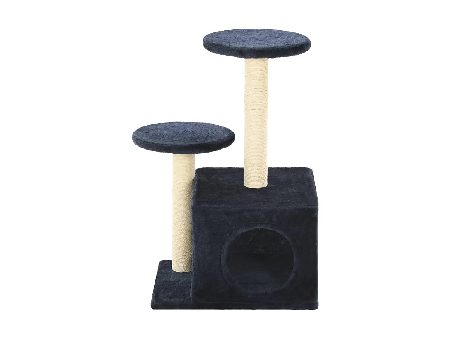 Arbre à chat avec griffoirs en sisal 60cm Bleu foncé OFR61912 BonneVie Meuble