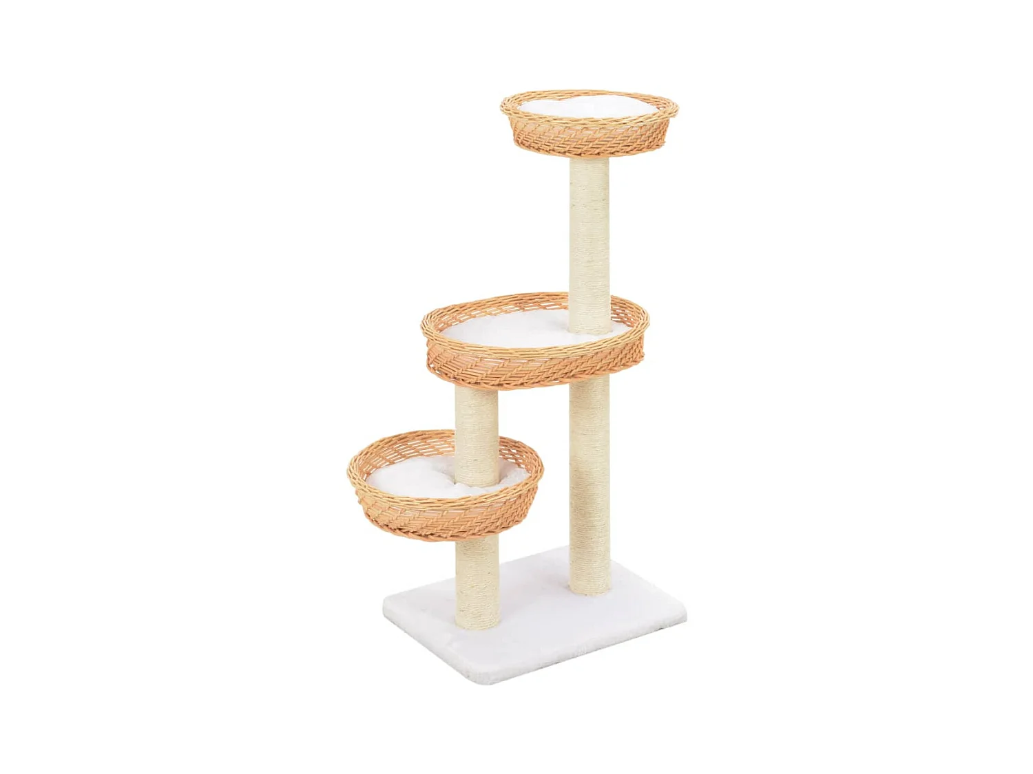 Arbre à chat avec griffoir en sisal Naturel Bois de saule OFR94900 BonneVie Meuble