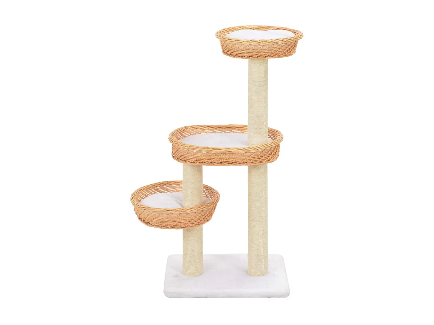 Arbre à chat avec griffoir en sisal Naturel Bois de saule OFR94900 BonneVie Meuble