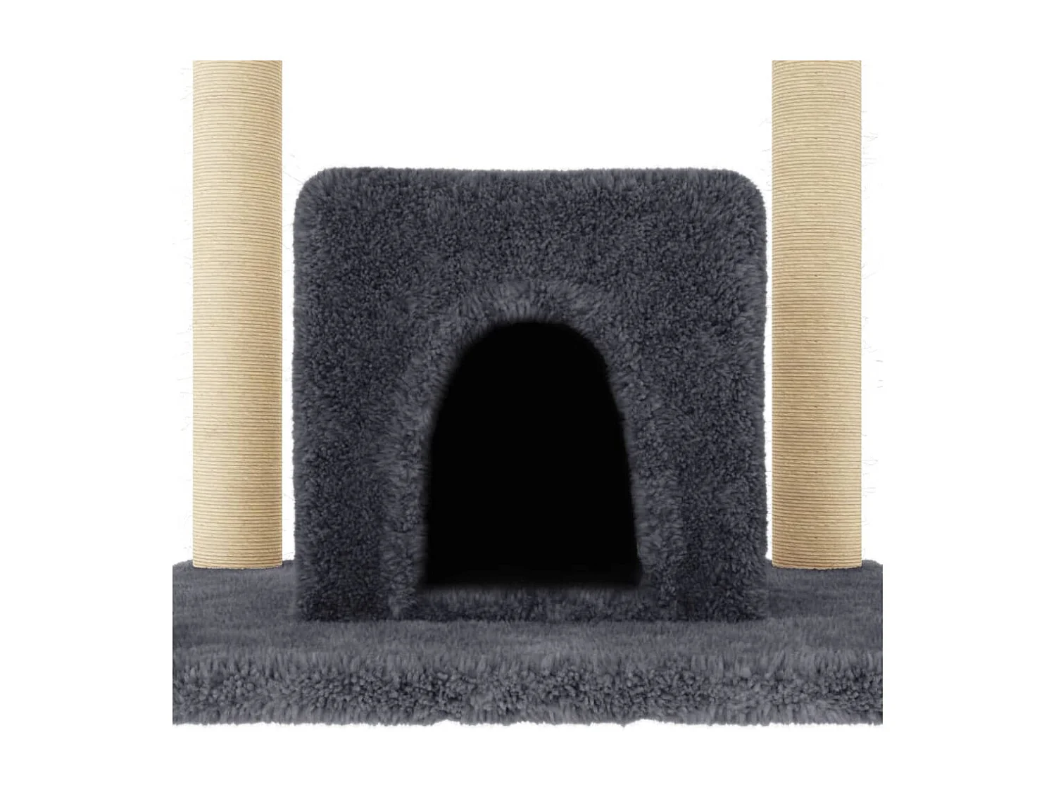 Arbre à chat avec griffoirs en sisal Gris foncé 154 cm OFR29362 BonneVie Meuble