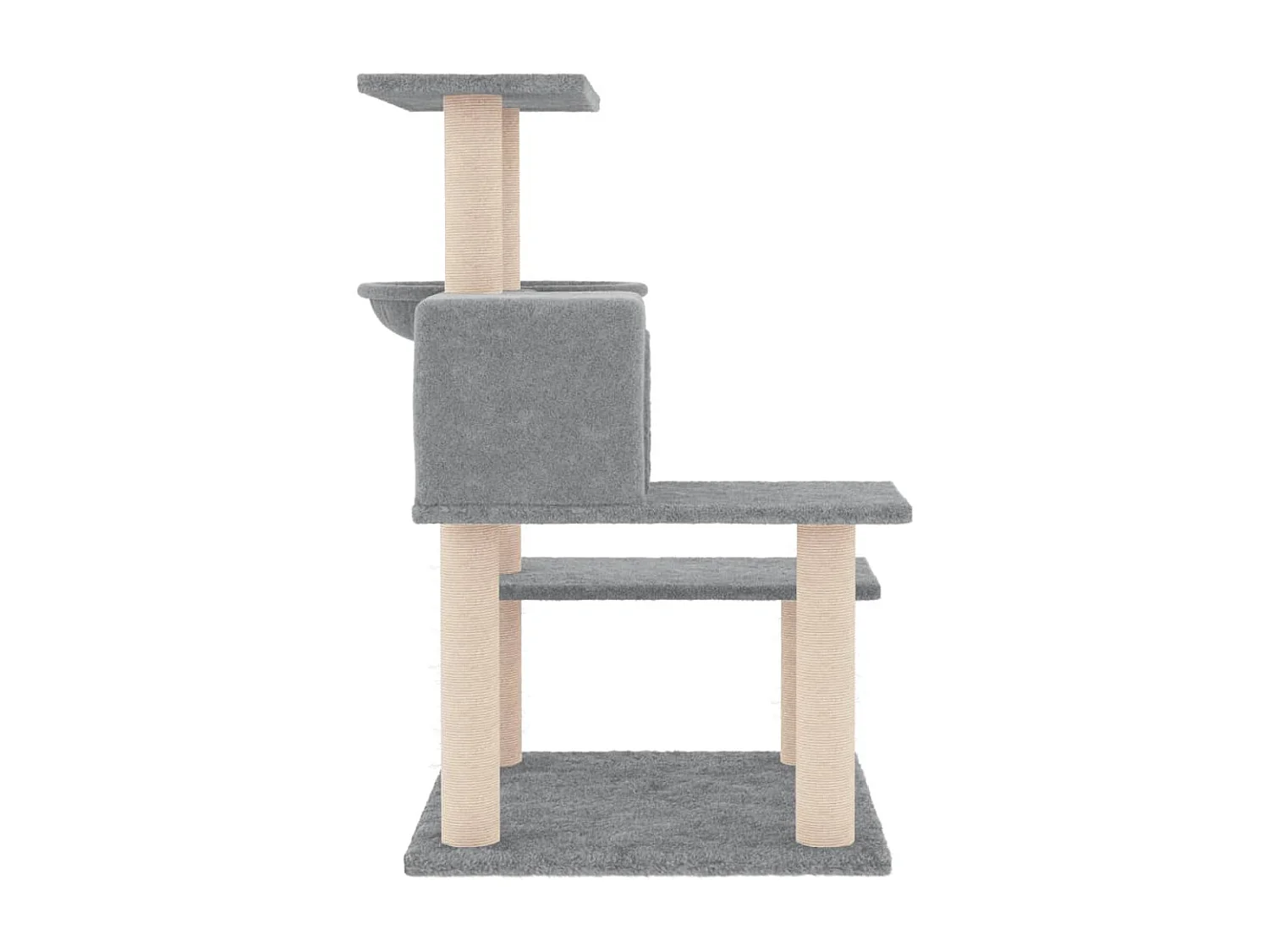 Arbre à chat avec griffoirs en sisal gris clair 82,5 cm OFR41596 BonneVie Meuble