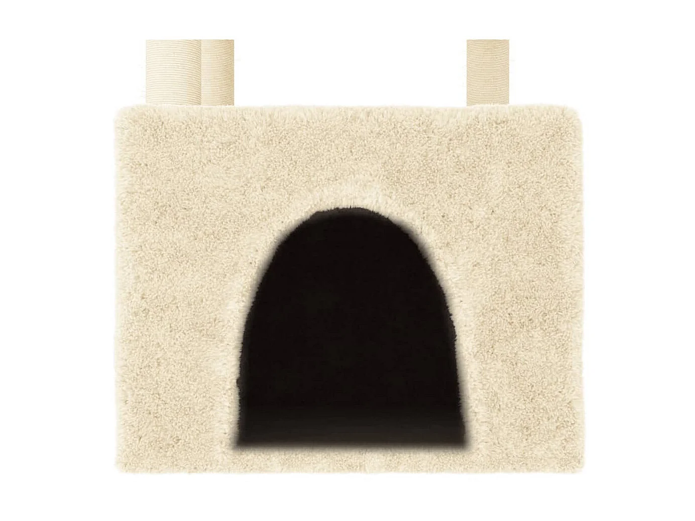 Árvore para gatos c/ postes arranhadores sisal 109,5 cm creme PT154966